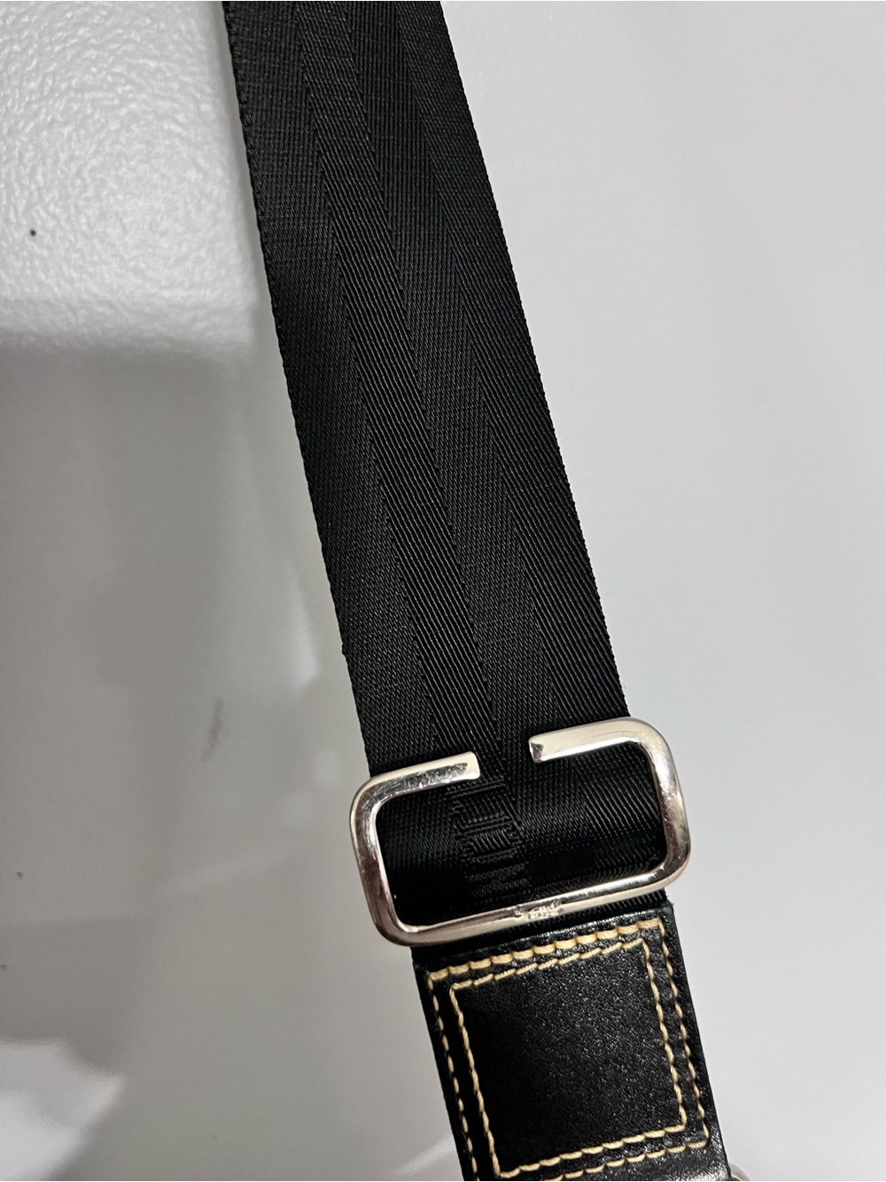 Longchamp Brown and Black Woven Crossbody with Leather Logo Patch - Picture 5 of 15